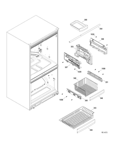 FF BASKET Diagram and Parts List for CFCP1NIYDSS  General Electric Refrigerator