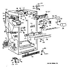 Cabinet Diagram and Parts List for 36369962991  General Electric Refrigerator