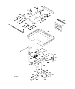 Gas And Burner Parts Diagram and Parts List for ZBD8920PSS  General Electric Range