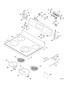 CONTROLS-COOKTOP Diagram and Parts List for JCBP670DT1WW  General Electric Range