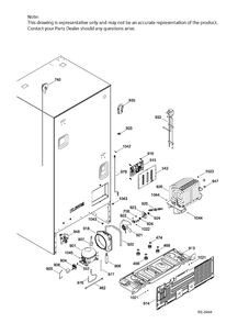 SEALED  SYSTEM & MOTHERBOARD Diagram and Parts List for PFE24JMKAKES  General Electric Refrigerator