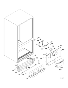 FZ SECTION Diagram and Parts List for MBRC0FAYARWW  General Electric Refrigerator