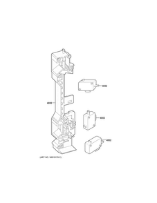 Latch Board Parts Diagram and Parts List for JES1460DS3WW  General Electric Microwave
