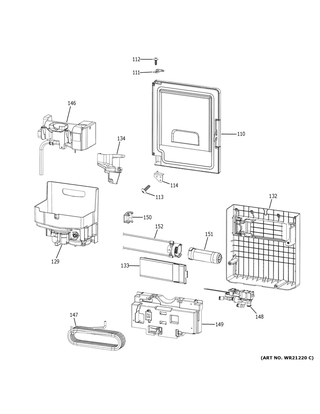 Part Location Diagram of WR30X39345 GE SMALL CUBE ICEMAKER