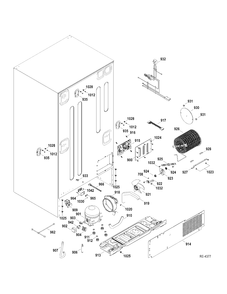 SYSTEM Diagram and Parts List for CFCP1NIYDSS  General Electric Refrigerator