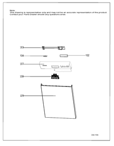 ESCUTCHEON & DOOR ASM Diagram and Parts List for GDF610SSK0SS  General Electric Dishwasher