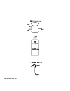 Lokring Connectors Diagram and Parts List for XCM9SVBWW  General Electric Freezer