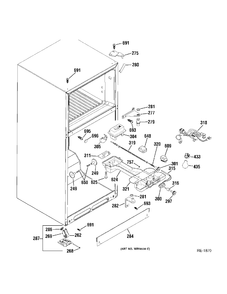 FF SECTION Diagram and Parts List for 38471PBRDRWW  General Electric Refrigerator
