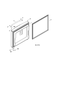 Part Location Diagram of WR13M326 GE HINGE AND PIN STOP Assembly