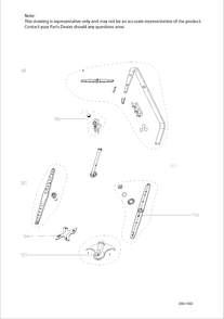 WASH ARM ASM Diagram and Parts List for GDT650SMJ0ES  General Electric Dishwasher