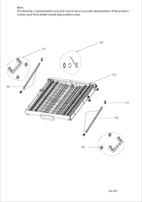 THIRD RACK ASM Diagram and Parts List for GDT650SMJ0ES  General Electric Dishwasher
