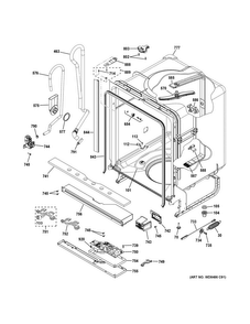 Body Parts Diagram and Parts List for GDF540HGD6BB  General Electric Dishwasher