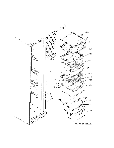 Fresh Food Shelves Diagram and Parts List for PSS28KYHECFS  General Electric Refrigerator