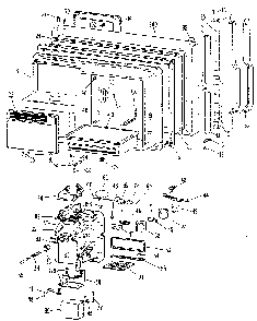 Freezer Door Diagram and Parts List for TBX25RLB  General Electric Refrigerator