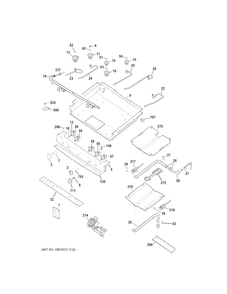 Gas & Burner Parts Diagram and Parts List for JGB750SEF2SS  General Electric Range