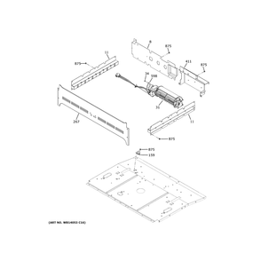 Center Spacer Diagram and Parts List for CKD70DP2N5S1  General Electric Wall Oven