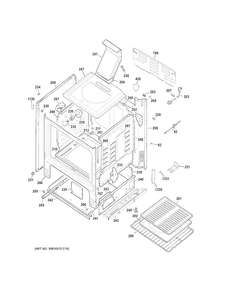 Body Parts Diagram and Parts List for JGBS60REF1SS  General Electric Range