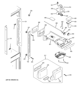 Part Location Diagram of WR02X22563 GE PROTECTOR BOARD