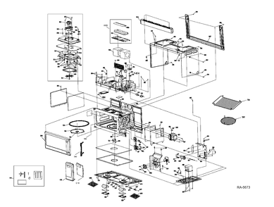 MICROWAVE Diagram and Parts List for CVM1599SVC01  General Electric Microwave