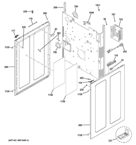 Body Parts Diagram and Parts List for PGB960SEJ2SS  General Electric Range