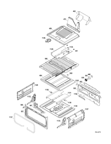 UPPER CHASSIS Diagram and Parts List for CCGS990SET1SS  General Electric Range