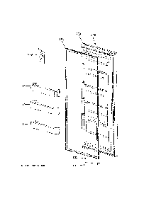 Door Diagram and Parts List for FUF14QRRBWW  General Electric Freezer