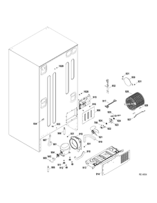 SYSTEM Diagram and Parts List for GDRL0KBXCRBS  General Electric Refrigerator