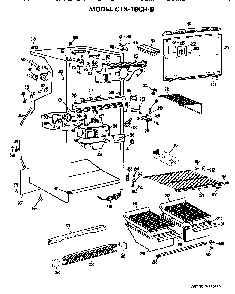 Cabinet Parts Diagram and Parts List for CTX18CHB  Hotpoint Refrigerator