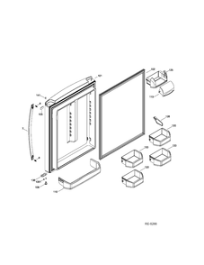 FF DOOR Diagram and Parts List for ADRS0MBZGRSS  General Electric Refrigerator