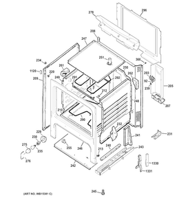 Body Parts Diagram and Parts List for JBS10DF1BB  General Electric Range