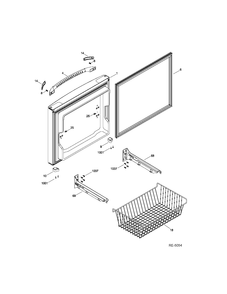 FZ DOOR Diagram and Parts List for GDRC0HBDARWW  General Electric Refrigerator
