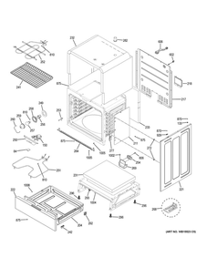 Body Parts Diagram and Parts List for JS645SL1SS  General Electric Range