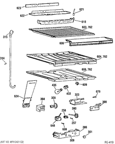 Part Location Diagram of WR82X320 GE DISCONTINUED