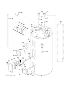 Part Location Diagram of WS08X20361 GE DIPTUBE Assembly
