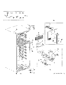Cabinet Diagram and Parts List for GTE18MTRBRWW  General Electric Refrigerator