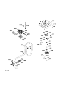 DRIVE COMPONENTS WASHER Diagram and Parts List for C978-97322310  General Electric Washer