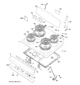 Part Location Diagram of 31-17099 GE Pm mini manual