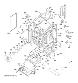 Body Parts Diagram and Parts List for C2S985SET9SS  General Electric Range