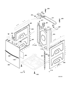WASHER CABINET Diagram and Parts List for GUAP240EM1WW  General Electric Washer