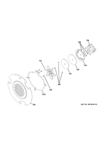 CONVECTION FAN Diagram and Parts List for P2B940SEJ4SS  General Electric Range