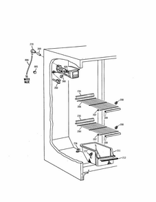 Freezer Section Diagram and Parts List for 3639552714  Kenmore Refrigerator