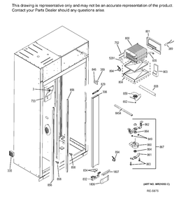 FZ SECTION Diagram and Parts List for ZIS420NHA  General Electric Refrigerator