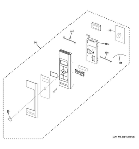 Part Location Diagram of WB18X26969 GE WIRE HARNESS Assembly DISPLAY