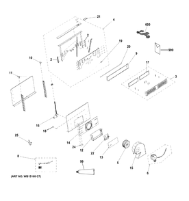 RANGE HOOD Diagram and Parts List for UVB36SK1SS  General Electric Range Hood