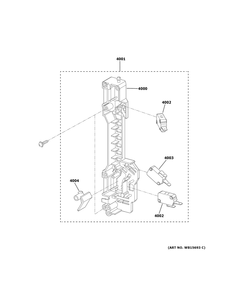 Latch Board Parts Diagram and Parts List for RVM5160DH8BB  General Electric Microwave