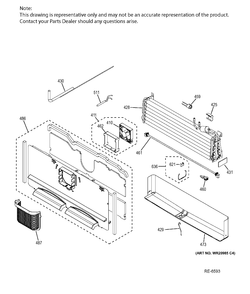 FREEZER SECTION Diagram and Parts List for PYE22PSHISS  General Electric Refrigerator