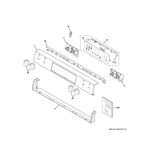 Control Panel Diagram and Parts List for PHS700AY1FS  General Electric Range