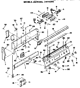 Control Diagram and Parts List for JB571GM5BK  General Electric Range