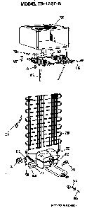 Unit Parts Diagram and Parts List for TB12SFB  General Electric Refrigerator