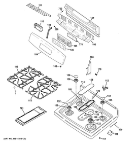 Part Location Diagram of WB07X20366 GE TRIM CONTROL Assembly